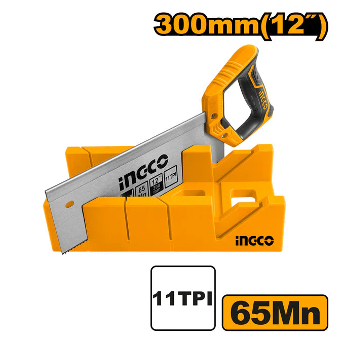 INGCO -  Mitre box and back saw set 12" HMBSK30082