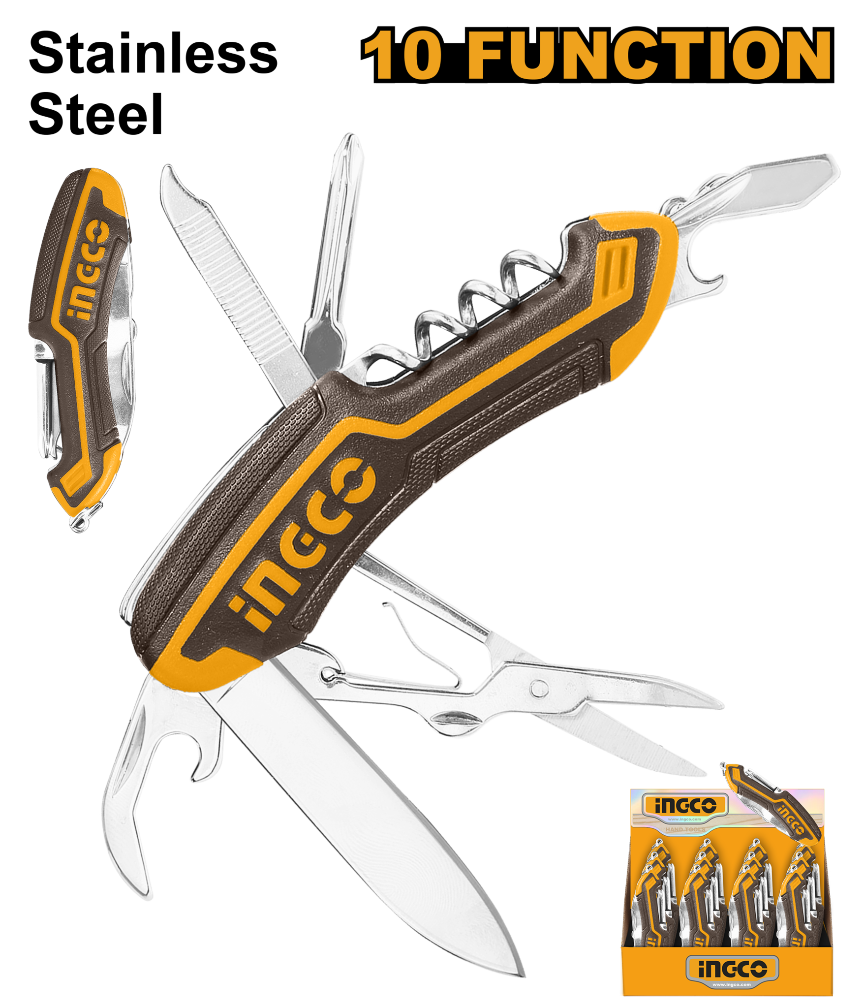 INGCO -  Multi-function knife 10 functions HMFK8108