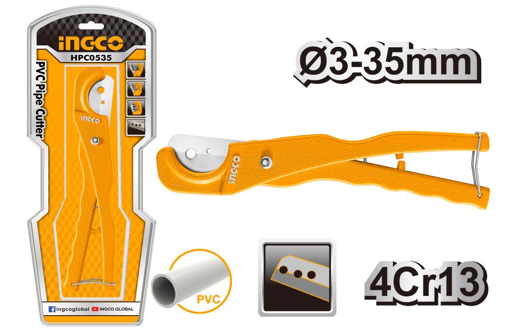 INGCO -  PVC pipe cutter 210mm HPC0535