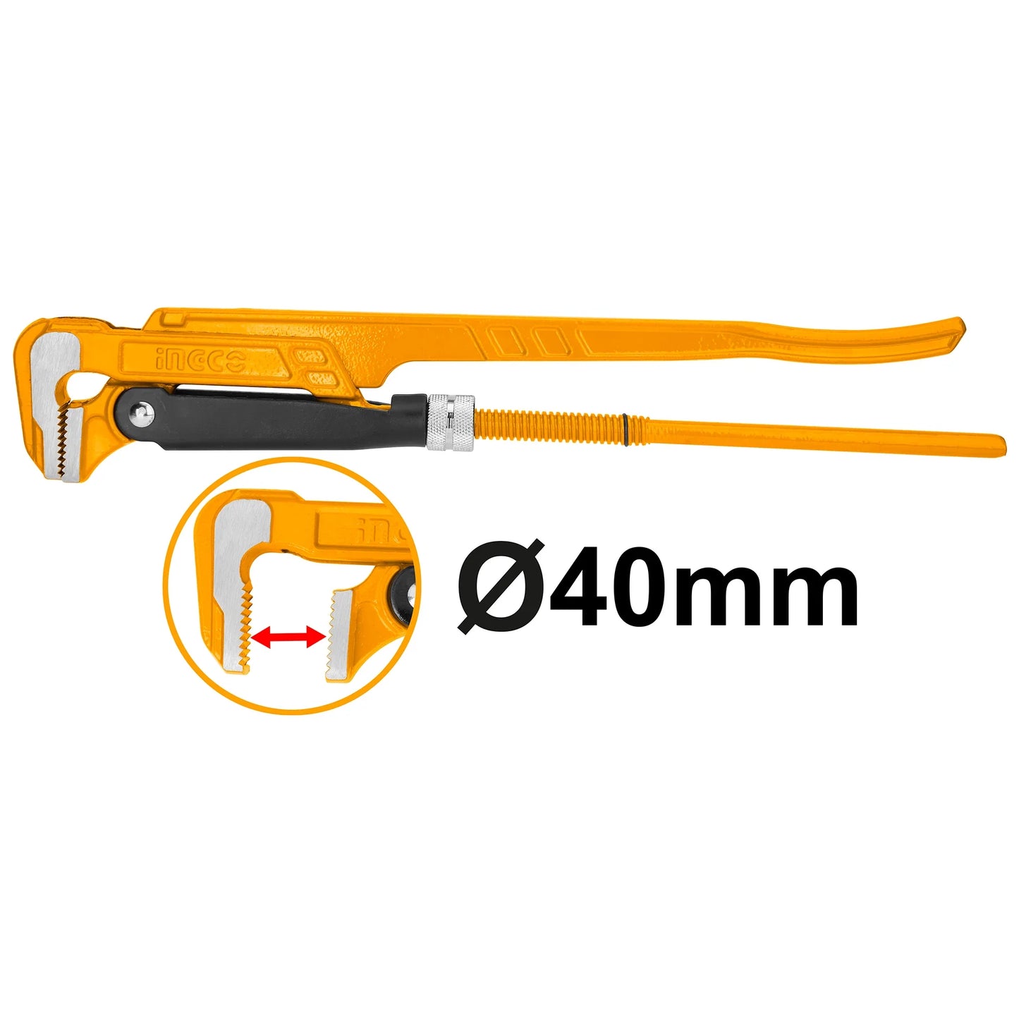 INGCO -  90° Heavy duty swedish pipe wrench 1" HPW04011