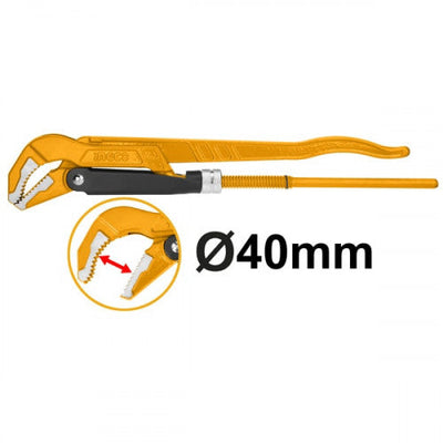 INGCO -  45° Heavy duty swedish pipe wrench 1" HPW04013