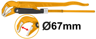 INGCO -  45° Heavy duty swedish pipe wrench 2" HPW04023