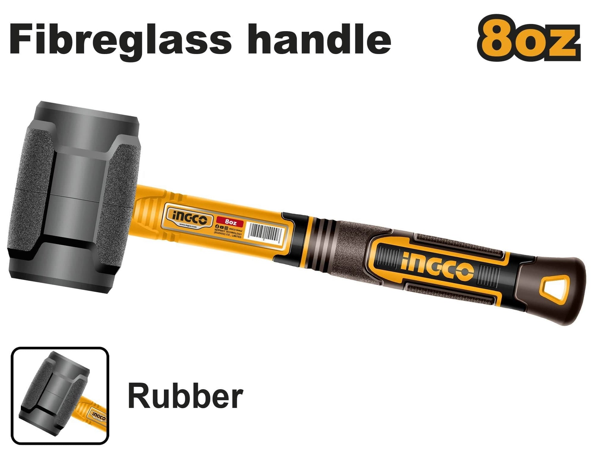 INGCO -  Rubber hammer 220g HRUH8808