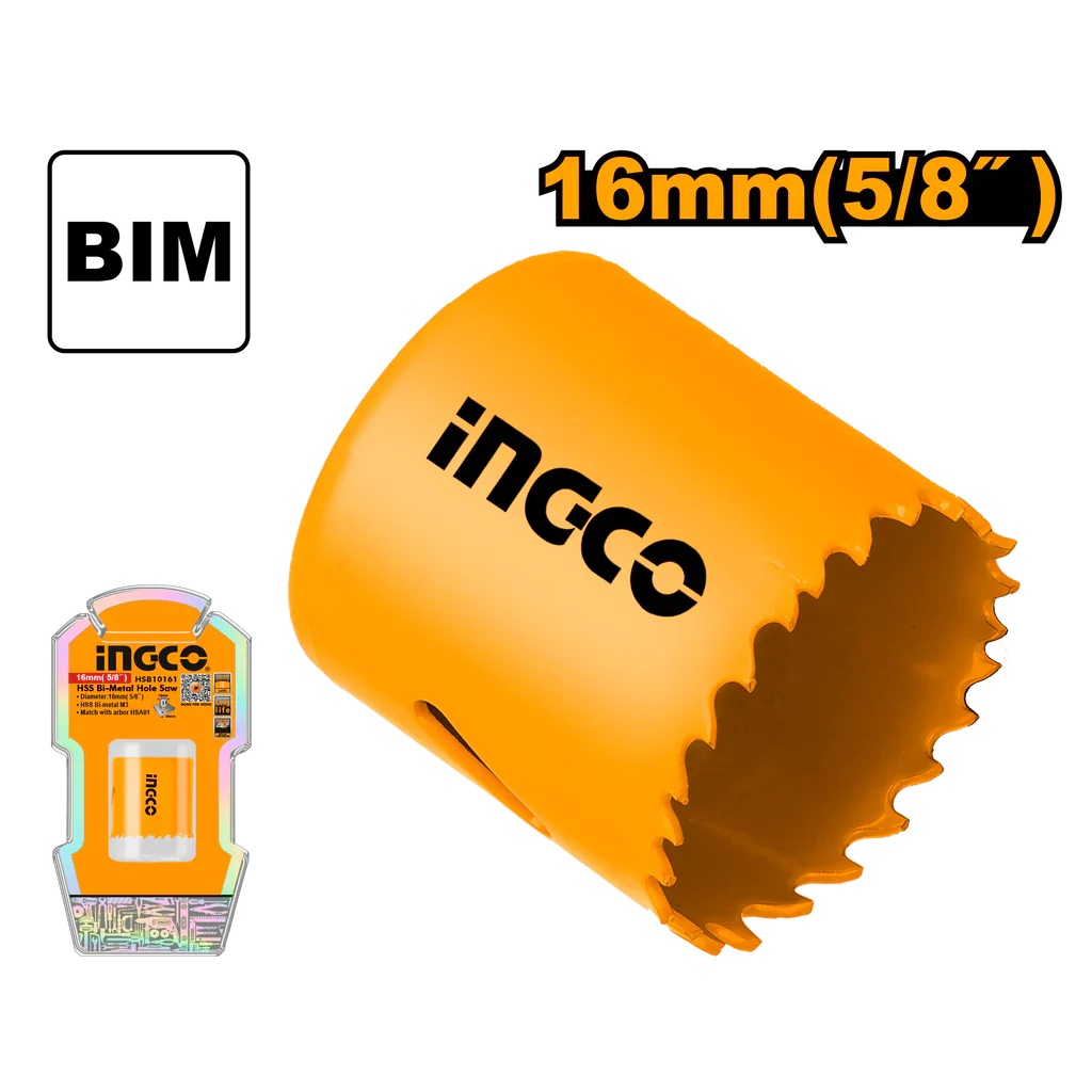 INGCO -  HSS bi-metal hole saw 16mm HSB10161