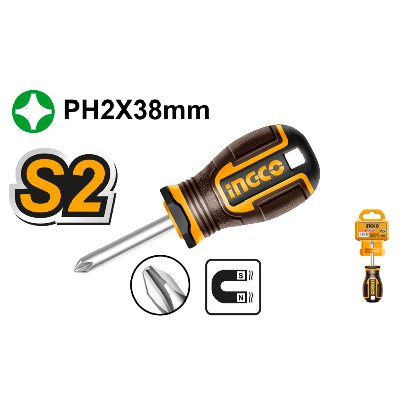 INGCO -  Phillips screwdriver 38MM/PH2 HSDPH2038