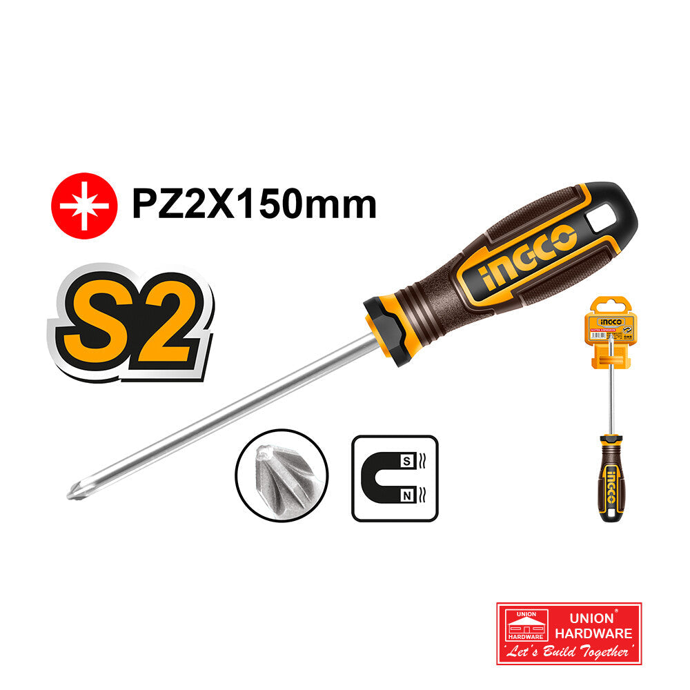 INGCO -  Pozidriv screwdriver PZ2/150MM HSDPZ2150