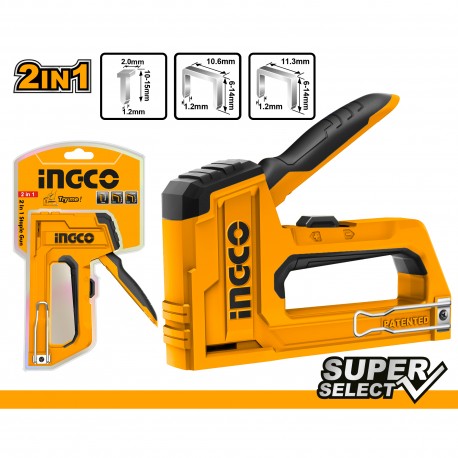 INGCO -  2 In 1 staple gun  HSG1406