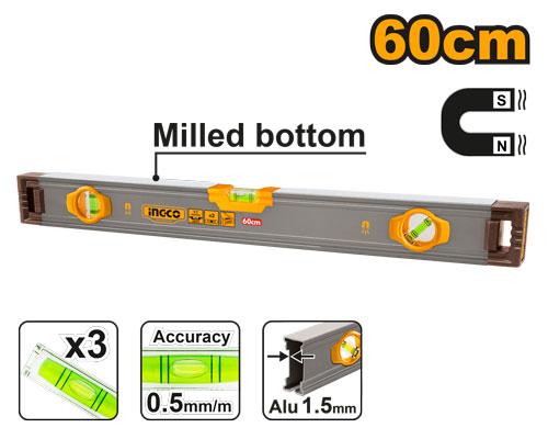 INGCO -  Spirit level with powerful magnets 60cm HSL38060M