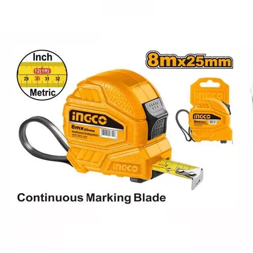 INGCO -  Steel measuring tape 8*25mm HSMT26825