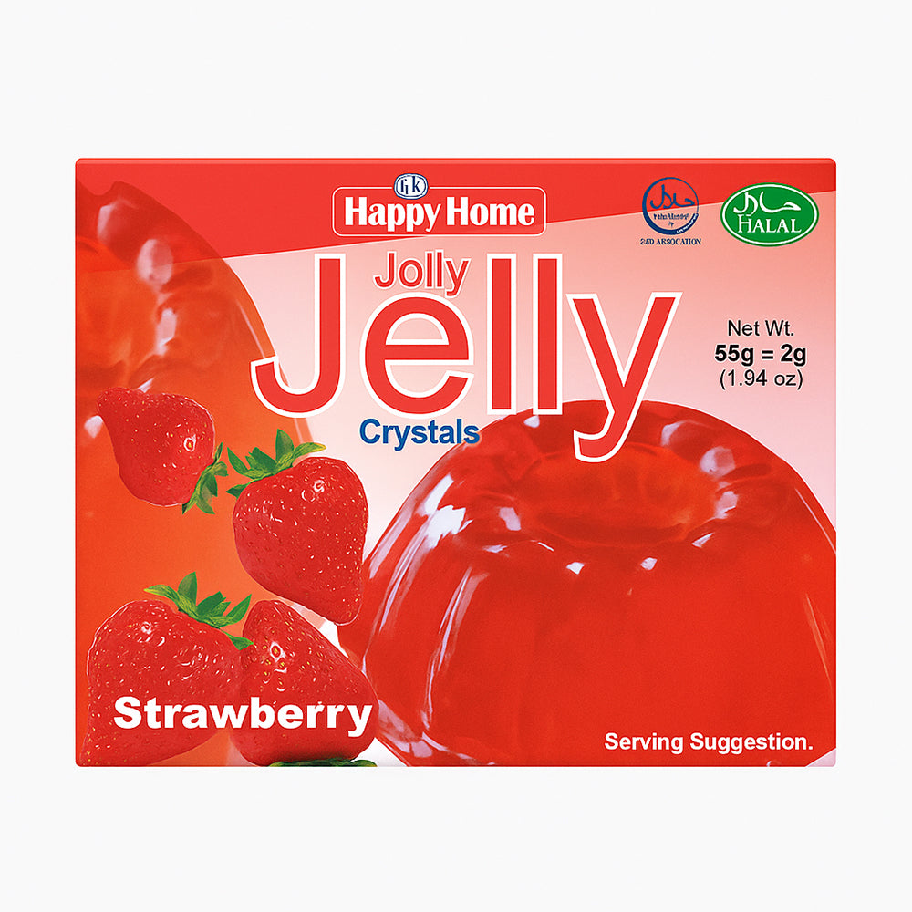 Happy Home - Strawberry Jolly Jelly Powder - 55g - CTN (72 Pcs)