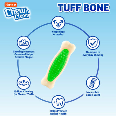 Hartz - Chew n Clean Tuff Bone - Extra Small Durable Scented Chew Toy