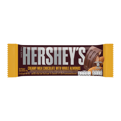 Hershey's - Creamy Milk Chocolate with Whole Almonds - Chocolate Bar - 40g x 24bars - 960g (