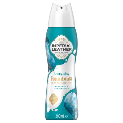 IMPERIAL LEATHER - Energising Foambrust - BERGAMOT & SEA MINERALS - ( 1X6 ) 200ml