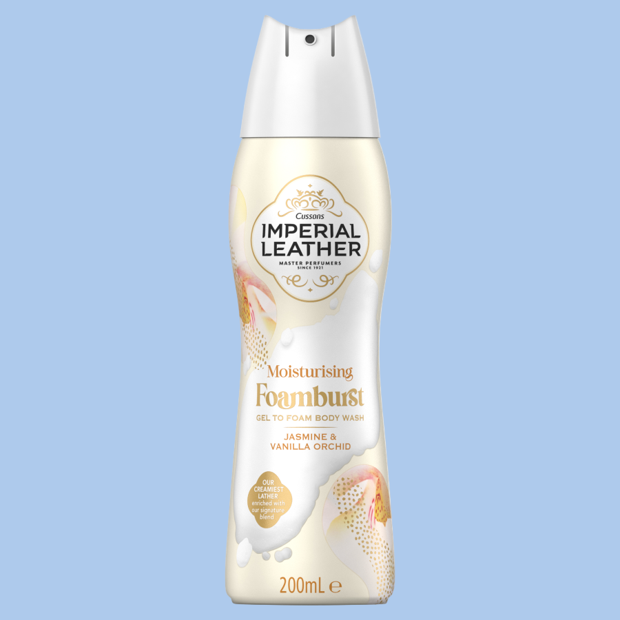 IMPERIAL LEATHER - Moisturising Foambrust - JASMINE & VANILLA ORCHID - ( 1X6 ) 200ml