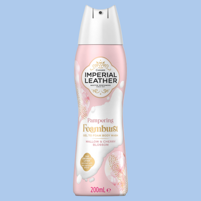 IMPERIAL LEATHER - Pampering Foambrust - MALLOW & CHERRY BLOSSOM - ( 1X6 ) 200ml