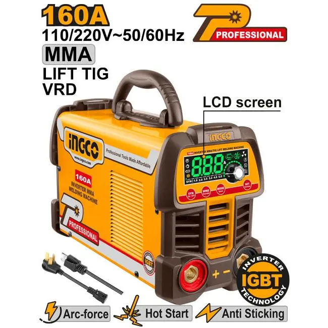 INGCO -  Inverter MMA welding machine 72v ING-MMA16069