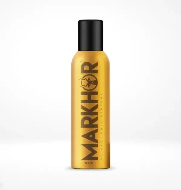 Markhor Body Spray Icon Golden (Non-gas) - 120ml Long Lasting Fragrance (Non-Gas) - Pack of 12 | Jodiabaazar.com