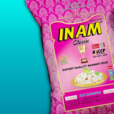 Inam Rice - Classic Steam - Double Steamed Rice - Export Quality Basmati 1121 - XL - 25 KG Pack - Ideal For Commercial Use