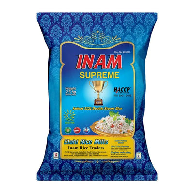 Inam Rice - Supreme - Kainat Basmati 1121 - XXL Double Steam Rice