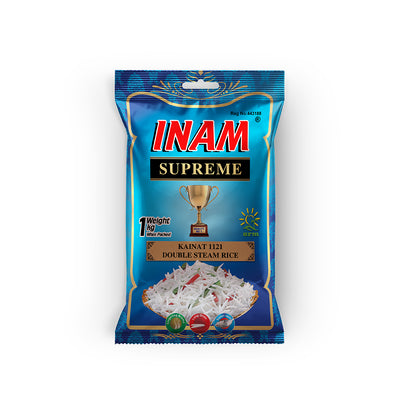 Inam Rice - Supreme - Kainat Basmati 1121 - XXL Double Steam Rice - 1 KG