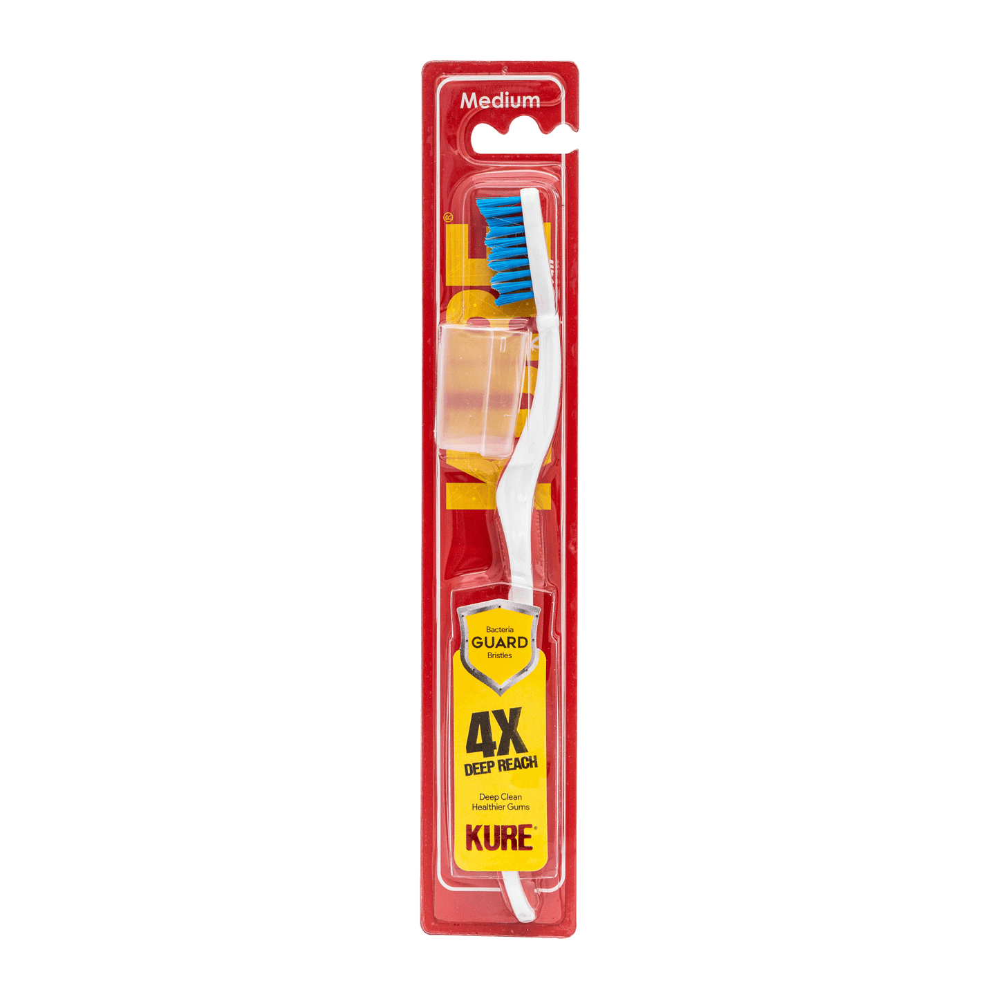 KURE - 4X Deep Reach - Toothbrush - Medium - Pack of 12