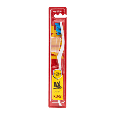 KURE - 4X Deep Reach - Toothbrush - Medium - Pack of 12