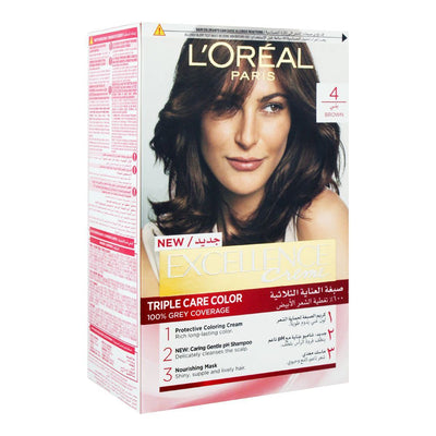 L'Oreal - New EXCELLENCE Creme - HAIR COLOUR - 4 Brown - 48ml