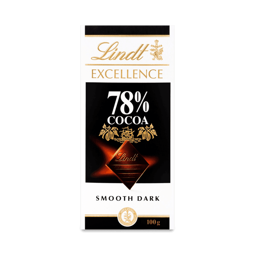 Lindt Excellence - Smooth Dark - 78% Cocoa - Chocolate Bar - 100g