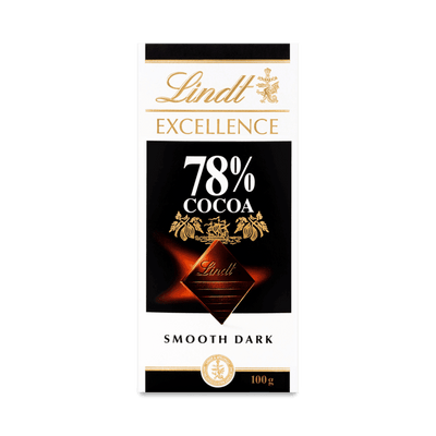 Lindt Excellence - Smooth Dark - 78% Cocoa - Chocolate Bar - 100g