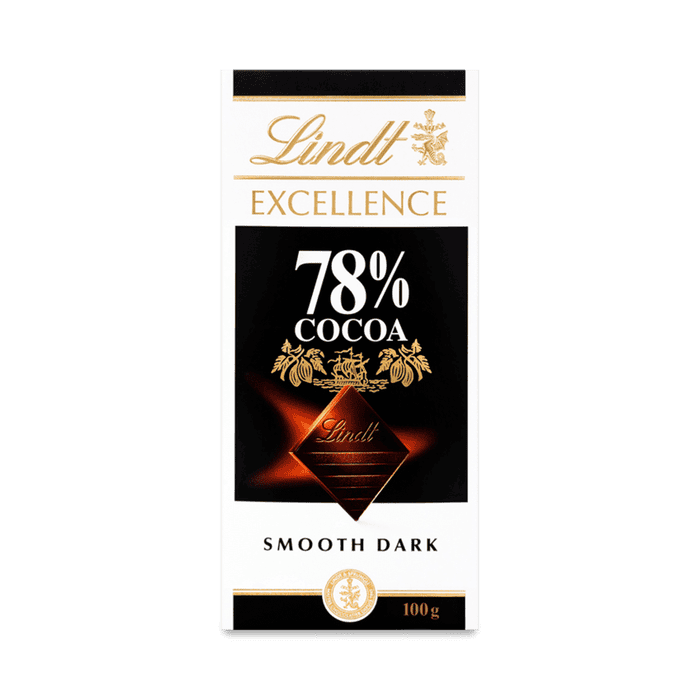 Lindt Excellence - Smooth Dark - 78% Cocoa - Chocolate Bar - 100g
