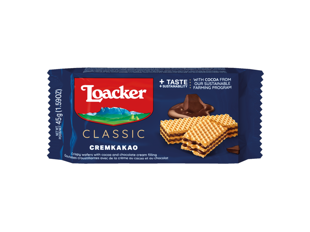Loacker - Classic Wafer - Chocolate (Cremkakao) - 45gm - 100 CT
