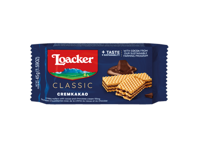Loacker - Classic Wafer - Chocolate (Cremkakao) - 45gm - 100 CT