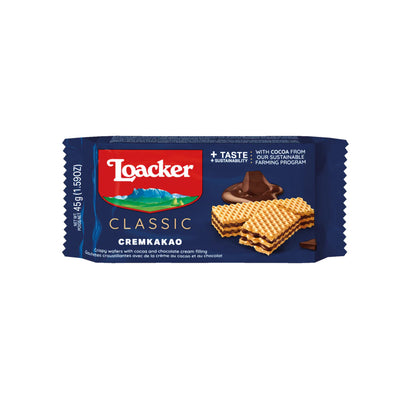 Loacker - Classic Wafer - Chocolate (Cremkakao) - 45gm - 100 CT