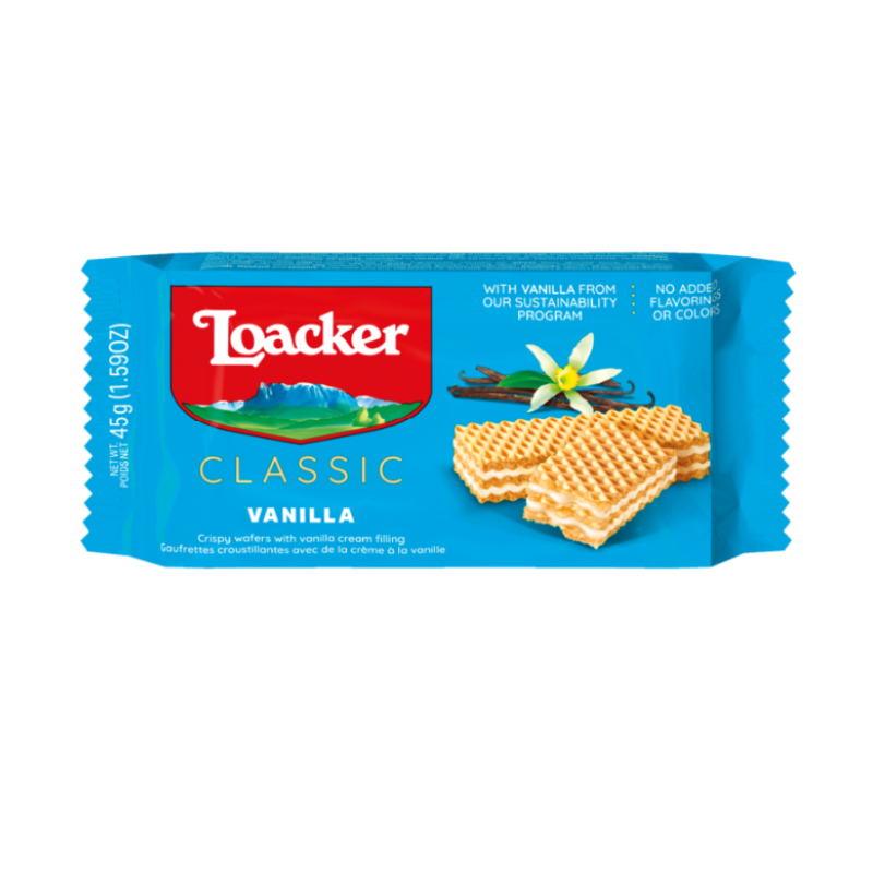 Loacker - Classic Wafer - Vanilla - 45gm - 100 CT