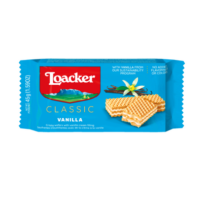 Loacker - Classic Wafer - Vanilla - 45gm - 100 CT