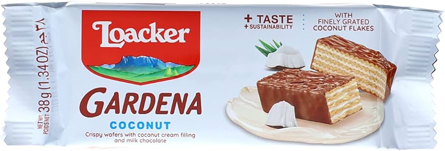 Loacker - Gardena - Coconut - Enrobed Wafers - 38gm - 25 CT