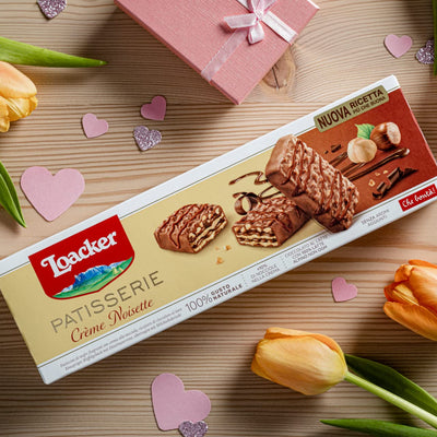 Loacker - Quadratini Patisserie - Crème Noisette - 100gm - 12 CT
