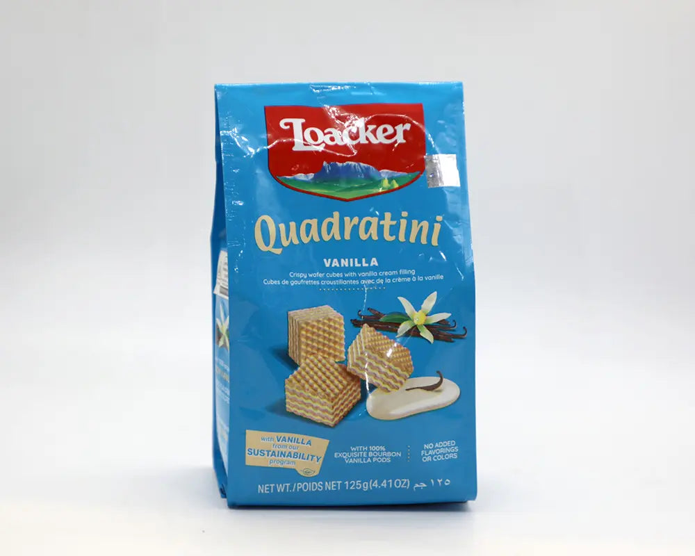 Loacker - Quadratini Wafer - Vanilla - 125gm - 24 CT
