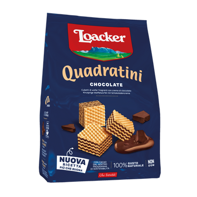 Loacker - Quadratini Wafer - Chocolate - 250gm - 18 CT