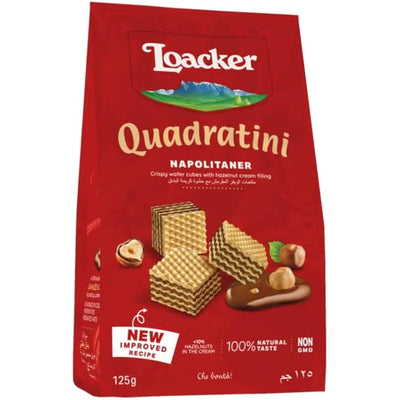 Loacker - Quadratini Wafer - Napolitaner - 125gm - 24 CT