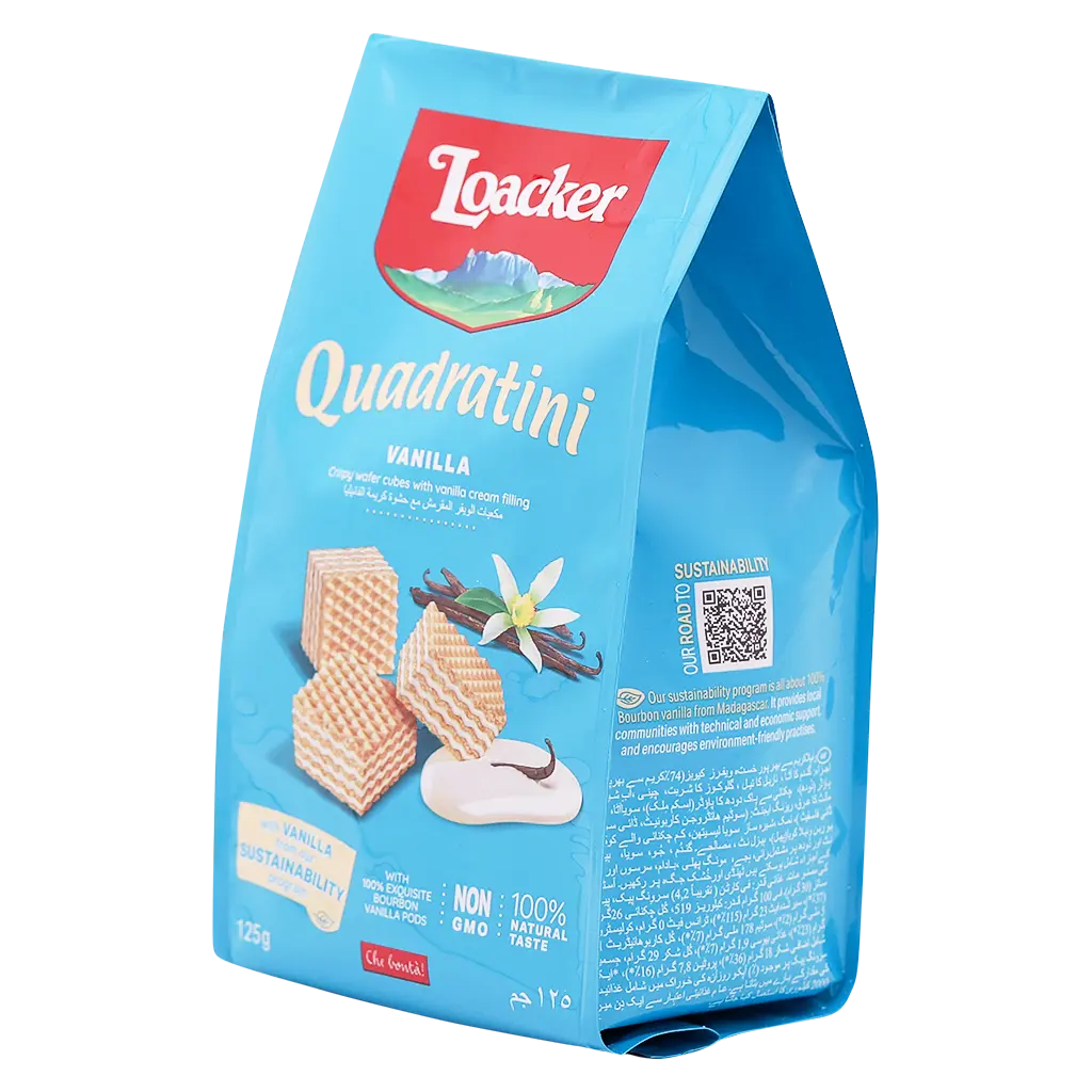 Loacker - Quadratini Wafer - Vanilla - 125gm - 24 CT