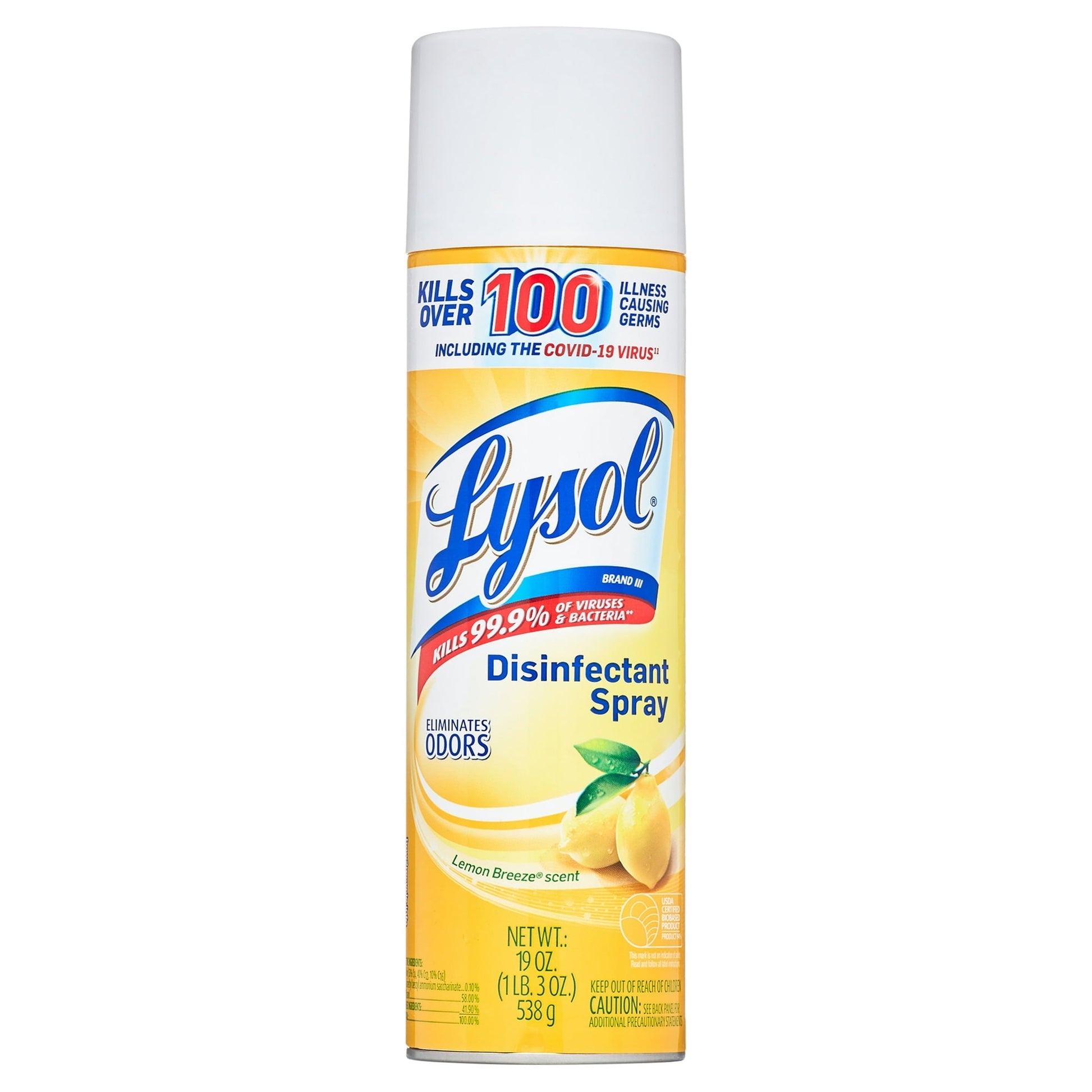 Lysol - Disinfectant Spray - Lemon Breeze Scent 19Oz