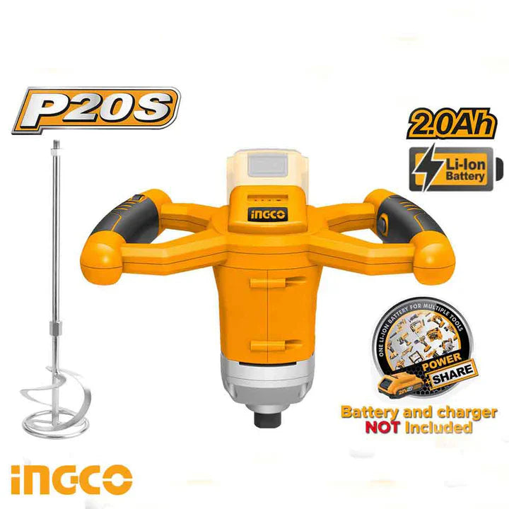 INGCO -  Cordless mixer 20v MXLI2001
