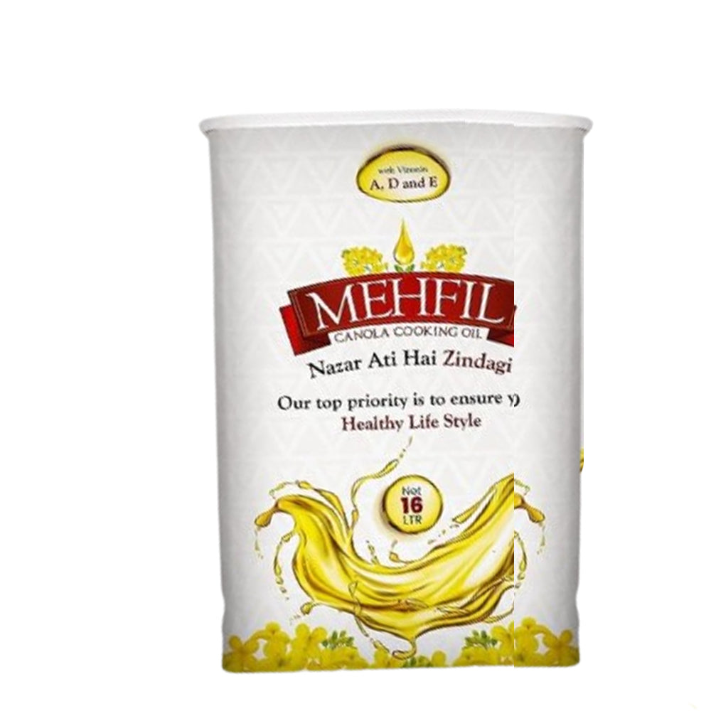 Mehfil - Canola - Pure Cooking Oil - 16 Litres Tin