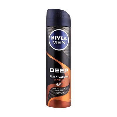 Nivea Men Deep Black Carbon deodorant on a white background
