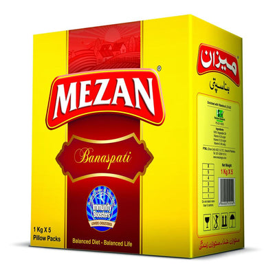 Mezan Banaspati Ghee - 5 KG - 1x5 (Pack) - Pillow Packs