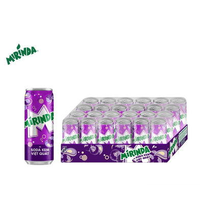 Mirinda - Blue Berry - 320 ML - 24 Cans (1 Full Pack) - Imported