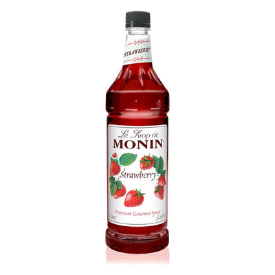 Monin - Strawberry Syrup - 1 Ltr - Le Sirop De Monin