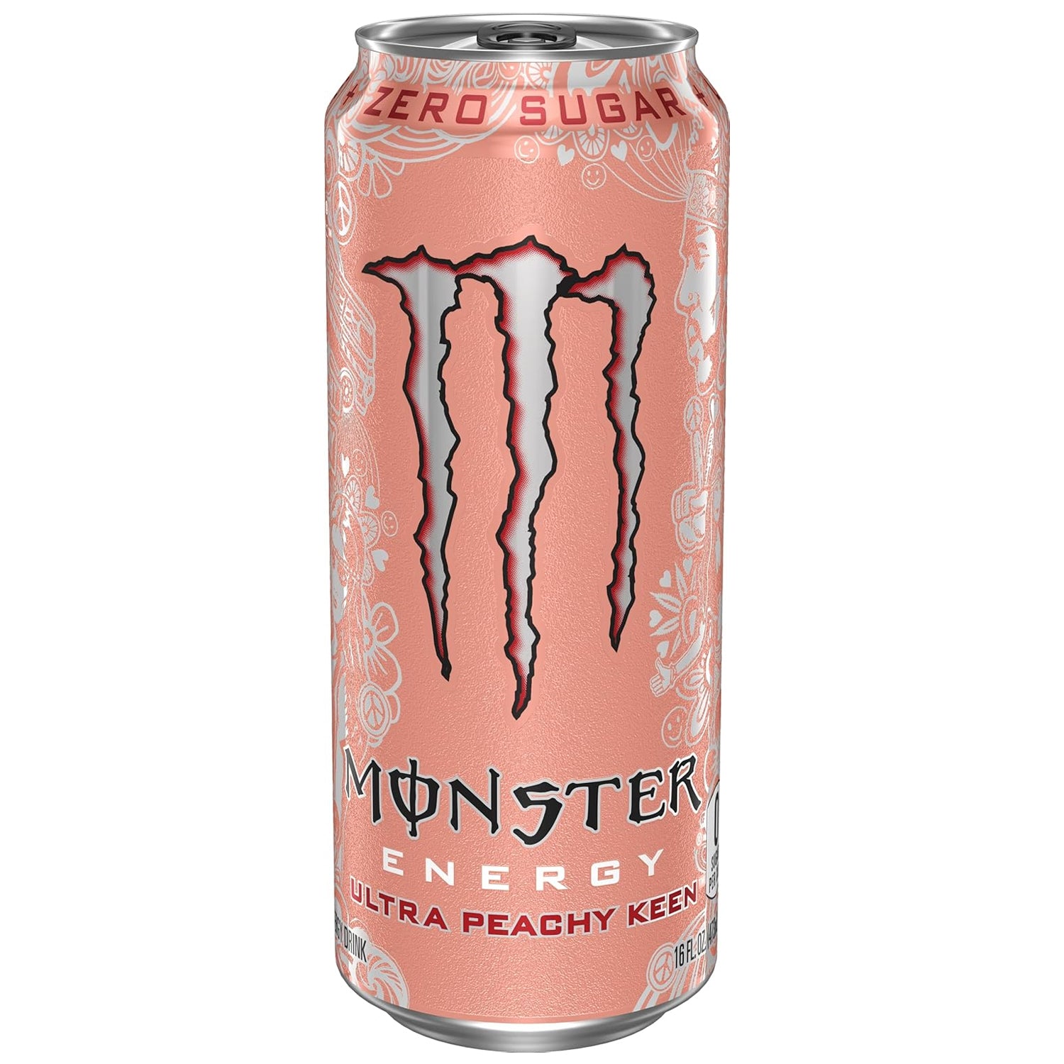 Monster Energy Drink - Zero Sugar - Ultra Peachy Keen - 454 ML (Pack of 12)