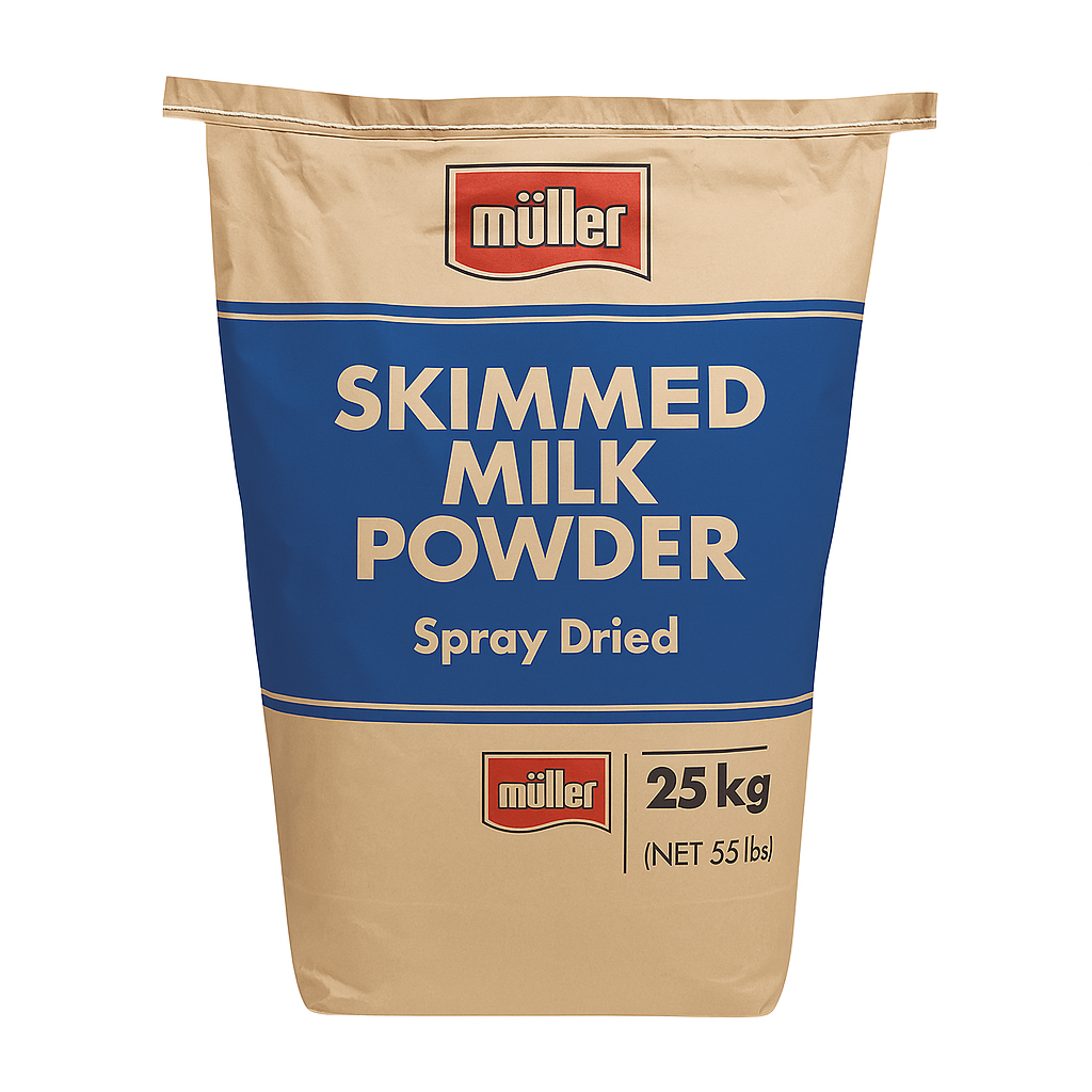 Muller Powder - Instant Skimmed Milk Powder - Spray Dried Milk - 25 KG - Skimmed Milk
